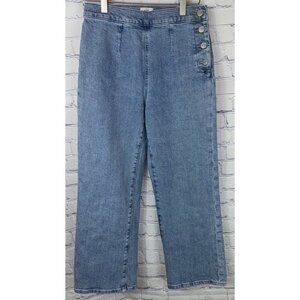 J. CREW Women's High Waisted Slim Wide Leg Jeans Blue Size 25